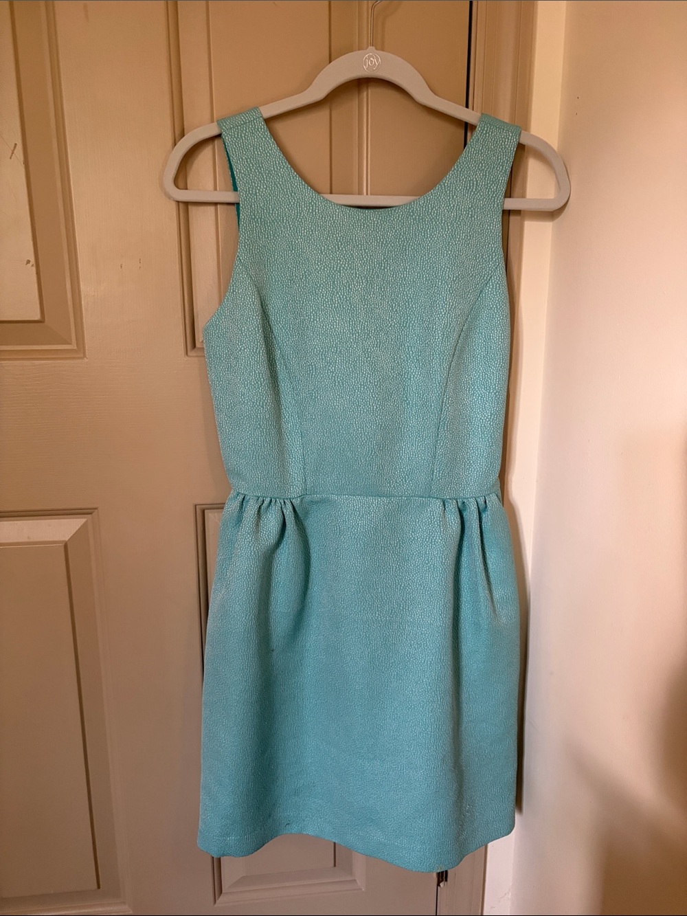 ERIN by Erin Fetherston Textured Aqua Sleeveless Mini Dress